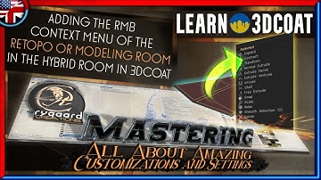Learn 3DCoat - Adding the right mouse button context menu of the retopo room in the hybrid room