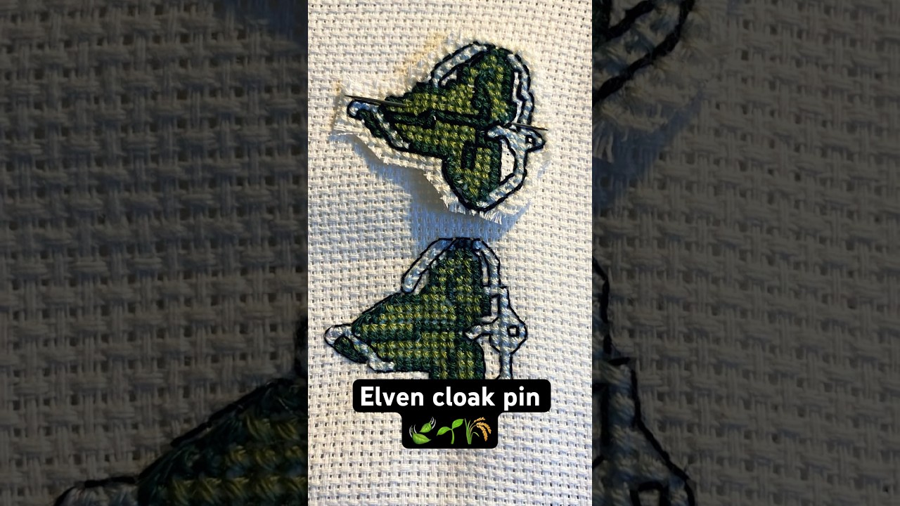Elven cloak pin stitching process 