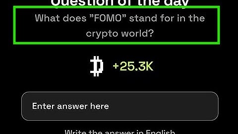 What does "FOMO" stand for in the crypto world? | Dropee Question Of The Day | 24 November