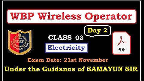 WBP Wireless Operator II Class 03 II Electricity