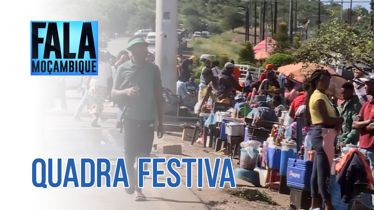Vendedores animados com movimento fronteiriço em Ressano Garcia
