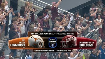 SEC Network Football intro | 22 Texas @ Mississippi State | 10/25/2025