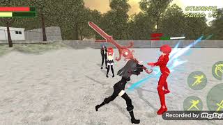 gaming aquaguy episode 193 high school girl anime sword fighting Android screenshot 5