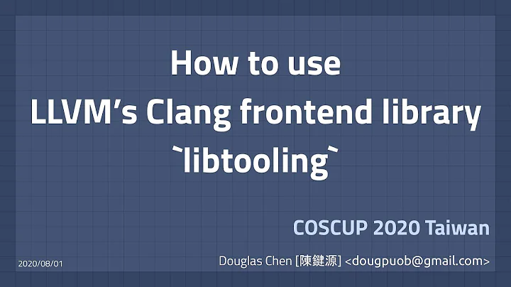 How to use LLVM’s Clang frontend library - libtooling