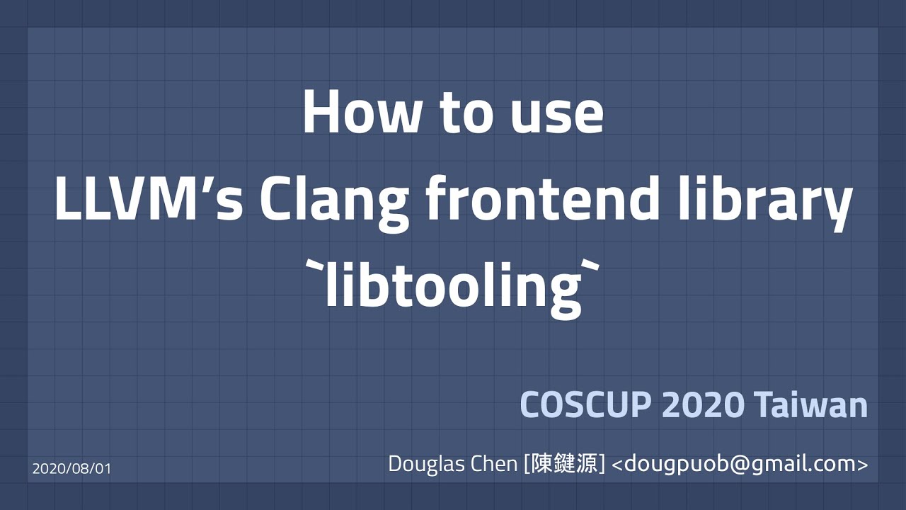 How To Use Llvm’S Clang Frontend Library - Libtooling