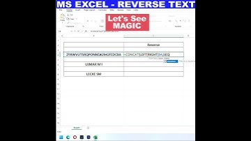 #EXCEL | REVERSE TEXT TRICK | #shorts #shortsvideo #Shortsfeed #youtubeshorts 🔥