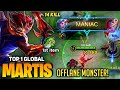MANIAC! Sidelane Martis Perfect Gameplay [Top 1 Global Martis] By ILE Oath - Mobile Legend