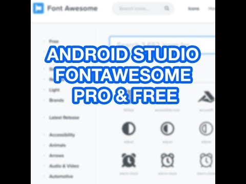 How To Use Fontawesome Icons Free AND Pro in Android Studio: GHammer -  YouTube