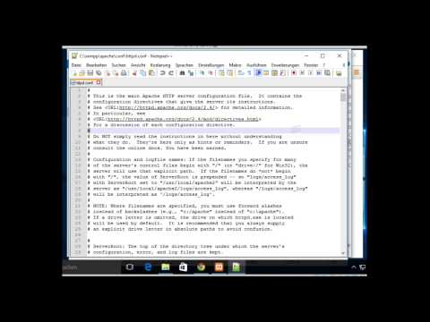 XAMPP konfigurieren