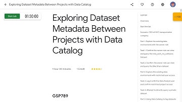 Exploring Dataset Metadata Between Projects with Data Catalog GSP789