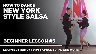 LEARN BUTTERFLY TURN & CHECK TURN | BEGINNER SALSA LESSON | Featuring Encántigo by Fania All Stars