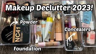 Makeup Declutter 2023 | Going Through ALL of My Base Products | Part 1