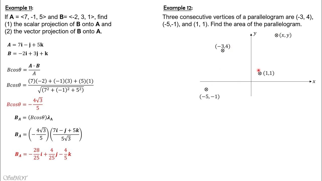 Applications of Vectors, Examples 11 and 12 - YouTube