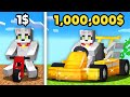 AUTO de 1$ vs AUTO de 1,000,000$ 💰😱 MINECRAFT