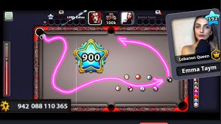 8 ball pool | 900 Level   900 Billion Coins Special ft. Emma Taym ~ Madness Kiss Shots Highlights