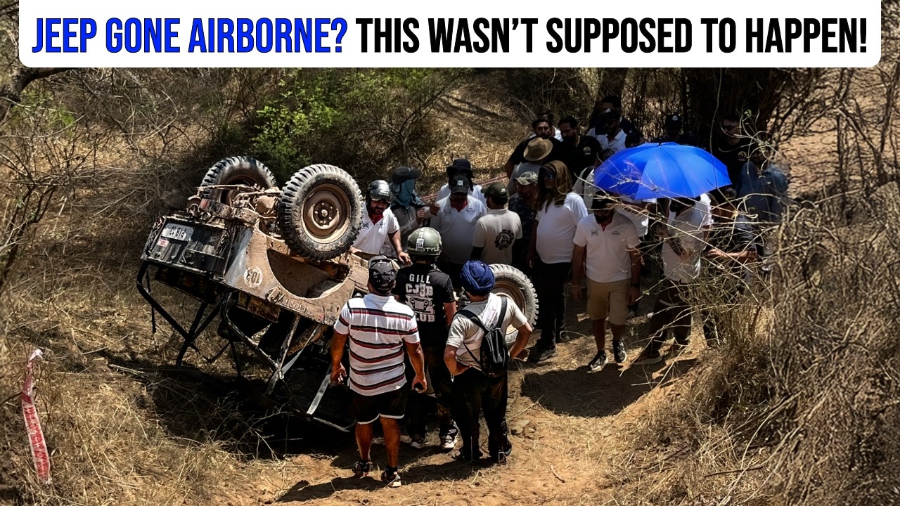 Extreme Off-Roading FAIL: Willys Jeep Roll Over at Dusty Afair Chandigarh | Aaruksh
