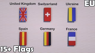✔️ Minecraft 1.19 : 15  Europe Country Flags Banner Designs (Tutorial)