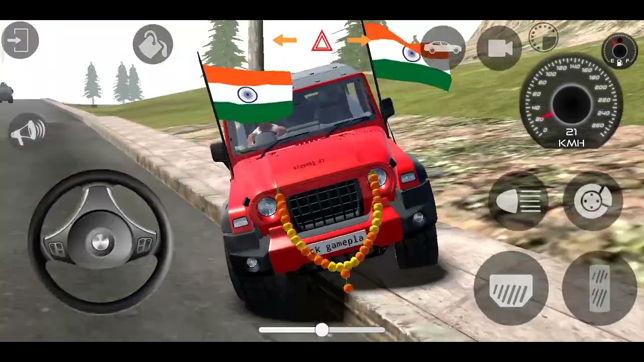 mahindra Purple red Thar 😈|| Indian Cars simulator 3D || Android Gameplay