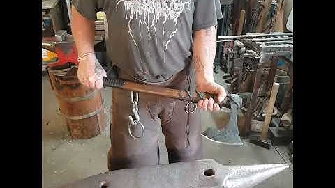 Hand-forged bearded axe
