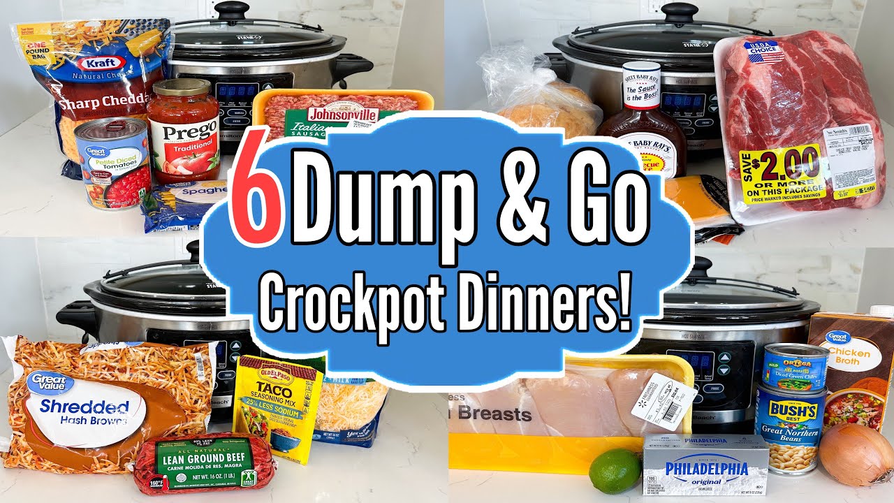 4 SLOW COOKER MEAL IDEAS  DUMP BAG RECIPES 