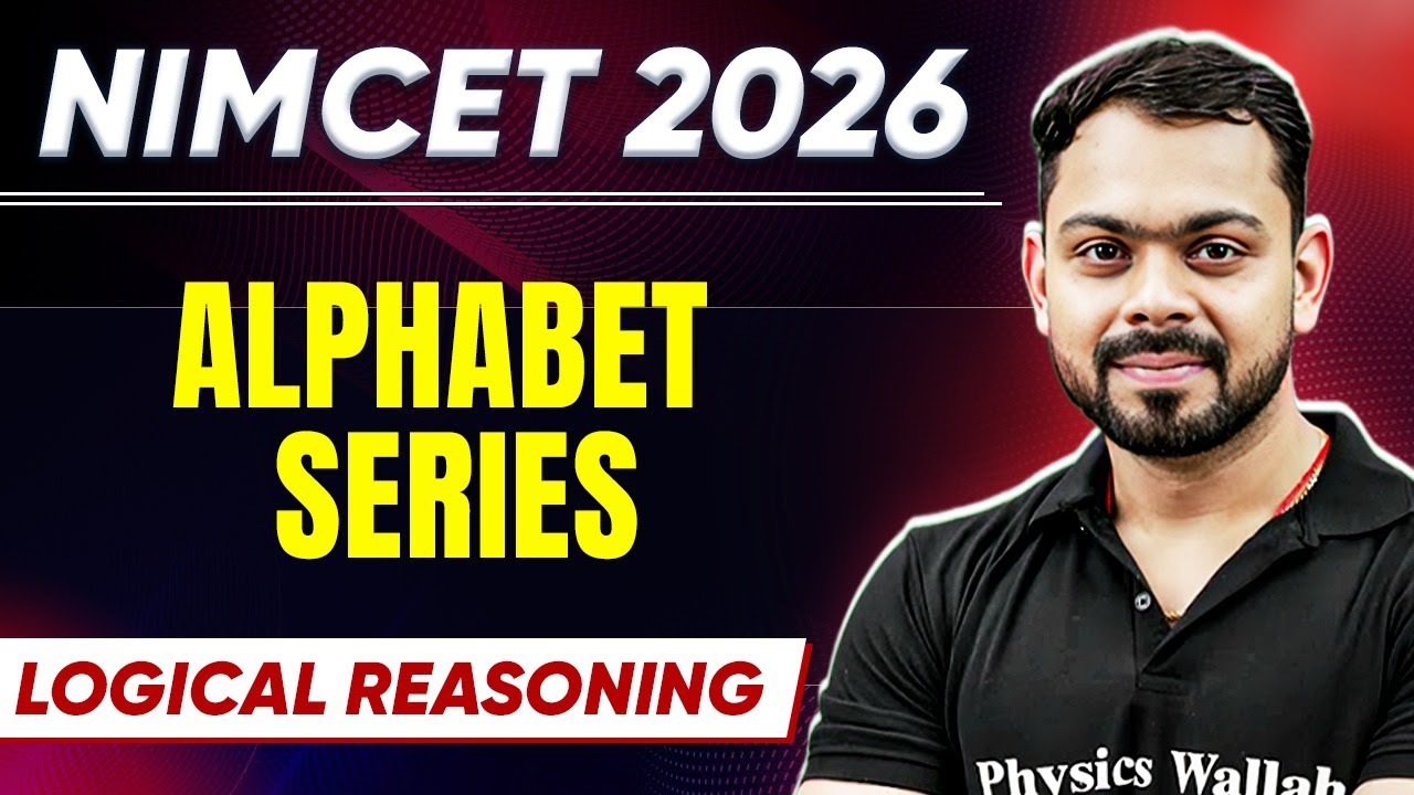 NIMCET 2026 ALPHABET SERIES | Logical Reasoning | NIMCET 2026 | PW NIMCET 