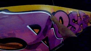 Graffiti Night Mission on a Freight Train