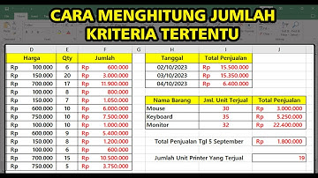 Cara Menjumlahkan Data Tertentu di Excel dengan Rumus SUMIF & SUMIFS