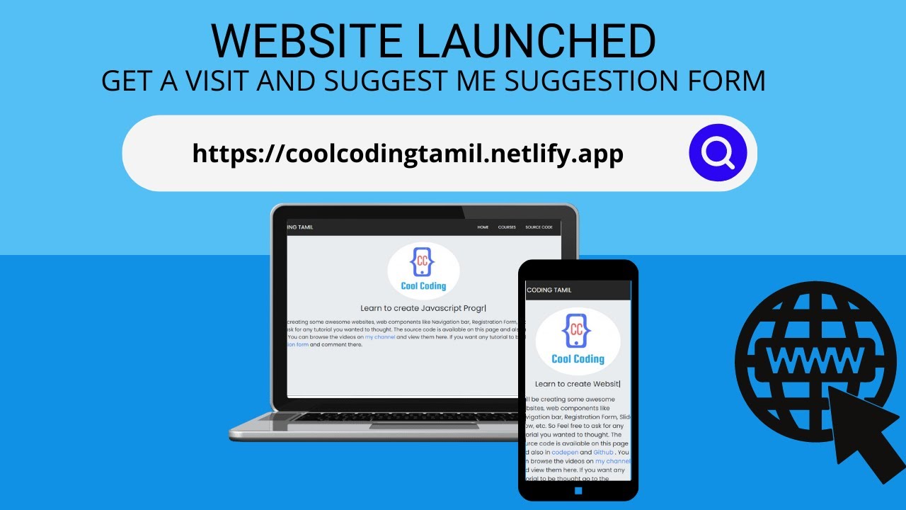 Website Launched!! 🌐 After 2 months of Creation the Website launched | Cool Coding Tamil