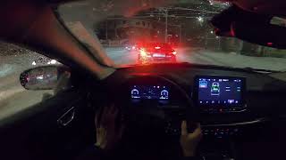 2023 Jeep Compass e-Hybrid | Blizzard Snow Night POV Test Drive