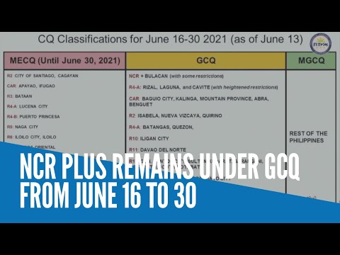 NCR Plus remains under GCQ from June 16 to 30