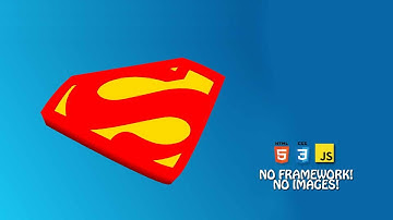 Create 3D Superman Logo Christopher Revees Version using HTML SVG CSS and JSON Javascript #html