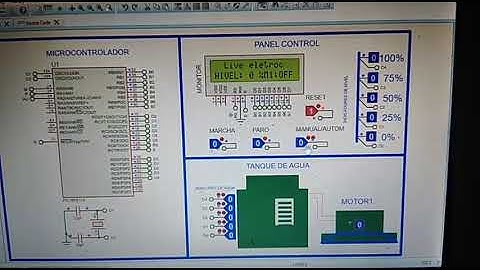 Pic16f877a Control de nivel de agua en modo manual y automatico
