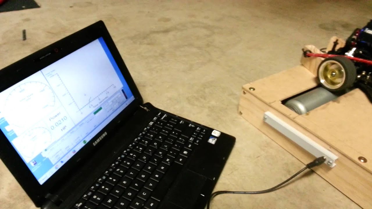 GV 1/10 RC car brushless dyno run