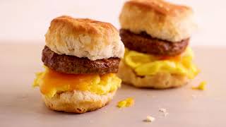 Sausage, Egg and Cheese Breakfast Sandwiches for Two | Pillsbury