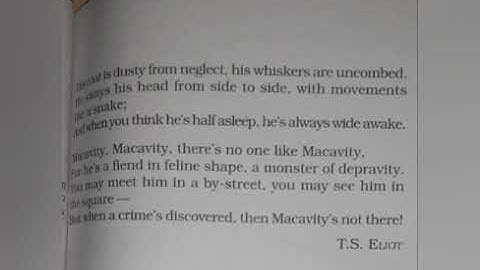 MLZS JHANSI CLASS 8 English Literature Poem Macavity The Mystery Cat Lecture 1