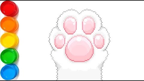 How to draw a Cat Paw Print / Как нарисовать кошачью лапу