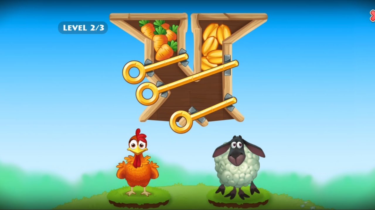 Township Puzzle mini ad gameplay solve the puzzle and feed the animals 