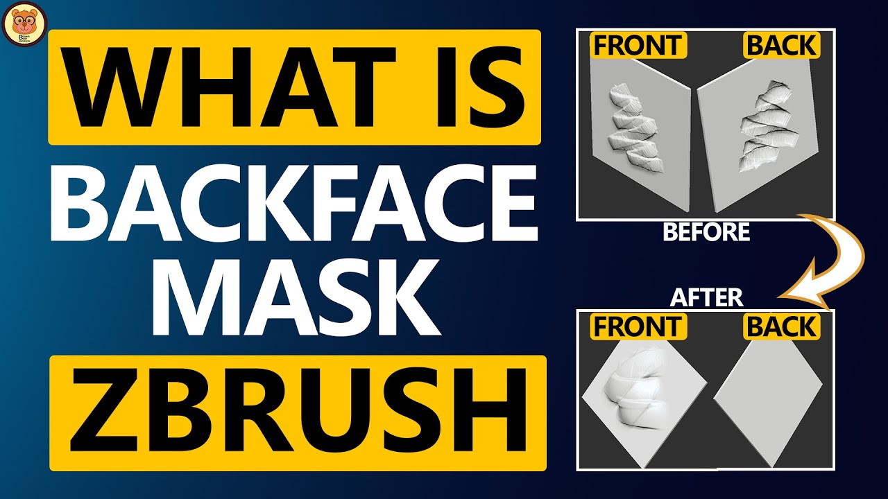 what is back face masking zbrush