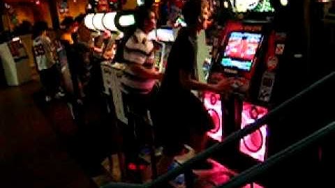 Myself and friend Mike Milne playing DDR at Celebration Station Year: 2004