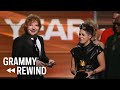 Watch ed sheeran accept a grammy award from stevie wonder  grammy rewind