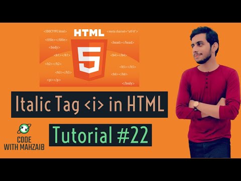 Italic Tag in HTML | Web Design Course | Tutorials #22 | Code with Mahzaib