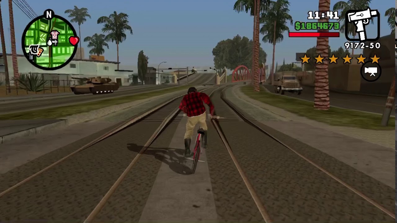 GTA San Andreas: biking away from 6 stars