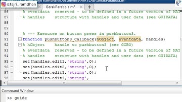 Cara Membuat Aplikasi Sederhana Untuk Perhitungan Gerak Parabola Dengan GUI Matlab
