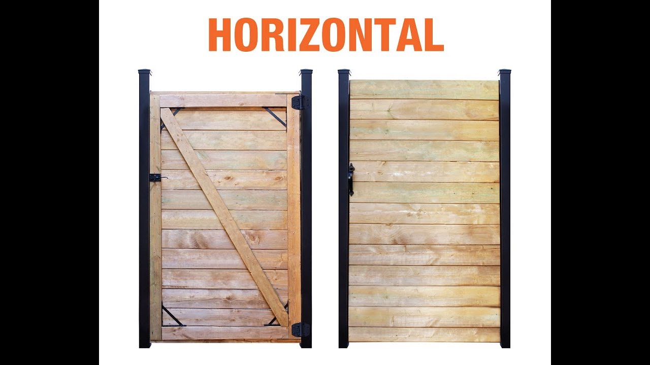 SLIPFENCE Horizontal Wood Gate Installation video 2024 YouTube