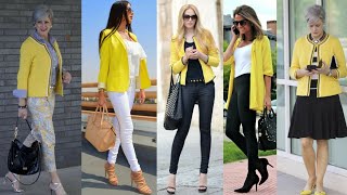 COMO COMBINAR UN BLAZER AMARILLO OUTFITS CON BLAZER DE MODA Y TENDENCIA  PARA TODAS LAS EDADES - YouTube