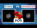 Myopia vs Astigmatism vision (POV)