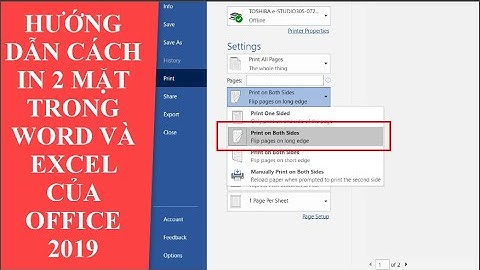 Cách in 2 mặt trong Word   Excel của Office 2019 - Thủ Thuật Hay - Mr Phùng