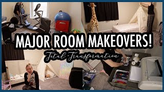 ROOM MAKEOVER MARATHON! | Office/Gym and Toddler Bedroom Transformation!