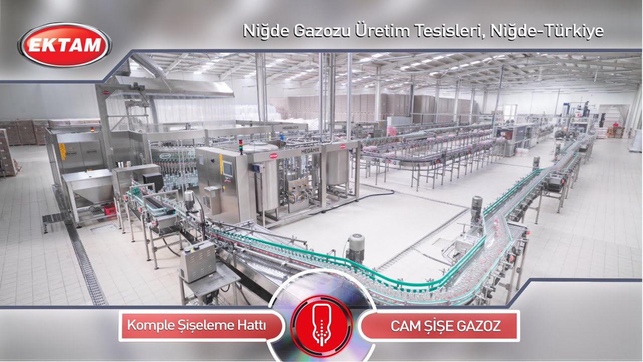 NİĞDE GAZOZU – EKTAM imzasıyla Modern bir Gazoz Cam Şişe Dolum Hattı