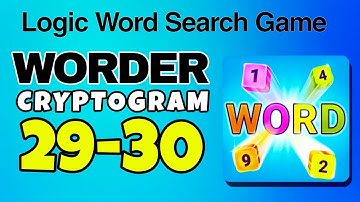WORDER Logic Word Search Game level 29 30